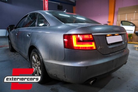 LED stražnja svjetla LedBar dizajn (crvena/smoke) / Audi A6 C6 4F limuzina (2004-07.2008), LDAUG6