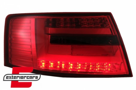LED stražnja svjetla LedBar dizajn (crvena/smoke) / Audi A6 C6 4F limuzina (2004-07.2008), LDAUG6
