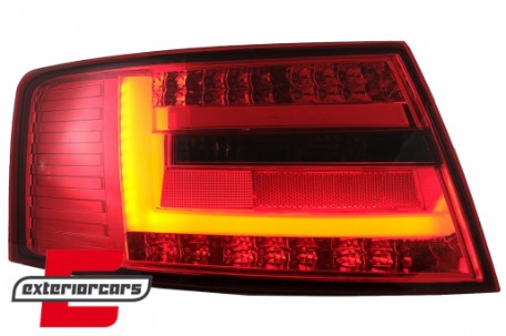 LED stražnja svjetla LedBar dizajn (crvena/smoke) / Audi A6 C6 4F limuzina (2004-07.2008), LDAUG6