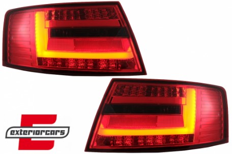 LED stražnja svjetla LedBar dizajn (crvena/smoke) / Audi A6 C6 4F limuzina (2004-07.2008), LDAUG6