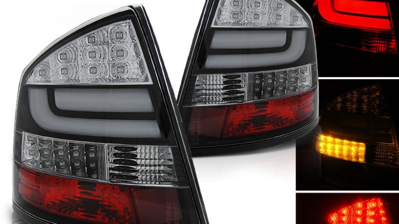 LED stražnja svjetla LightBar (crna) / Škoda Octavia II (2004-2012) liftback, LDSK14