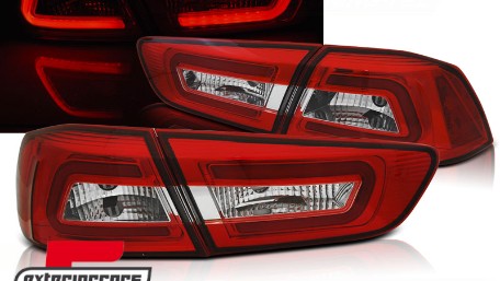 LED stražnja svjetla LightBar (crvena/kristal) / Mitsubishi Lancer 8 limuzina (2007-2011), LDMI08