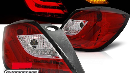 LED stražnja svjetla LightBar (crvena/kristal) / Opel Astra H GTC 3V (2005-2009), LDOP48