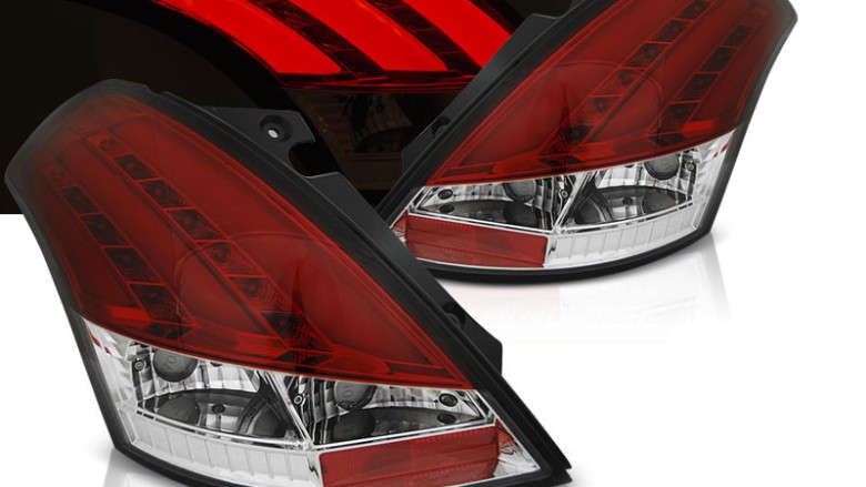 LED stražnja svjetla LightBar (crvena/kristal) / Suzuki Swift V (2010-2017), LDSI15