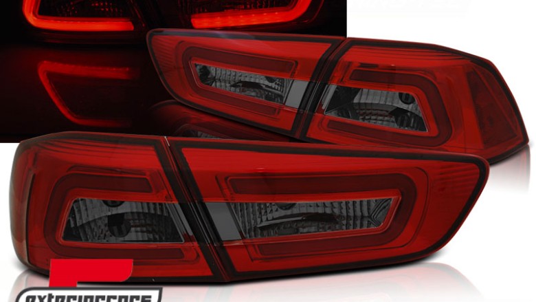 LED stražnja svjetla LightBar (crvena/smoke) / Mitsubishi Lancer 8 limuzina (2007-2011), LDMI09