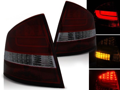 LED stražnja svjetla LightBar (crvena/smoke) / Škoda Octavia II (2004-2012) liftback, LDSK12