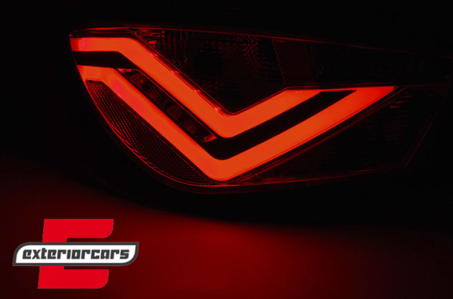 LED stražnja svjetla LightBar dizajn (chrome) / Seat Ibiza 6J (2008-2012) hatchback 3V, LDSE20
