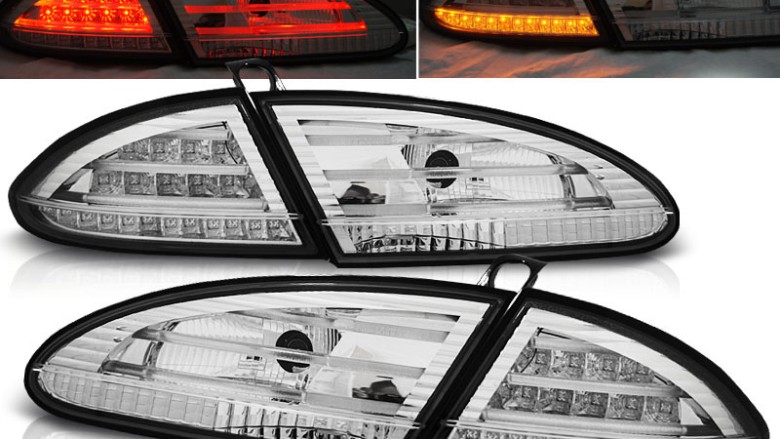 LED stražnja svjetla LightBar dizajn (chrome) / Seat Leon (2005-2009), LDSE10