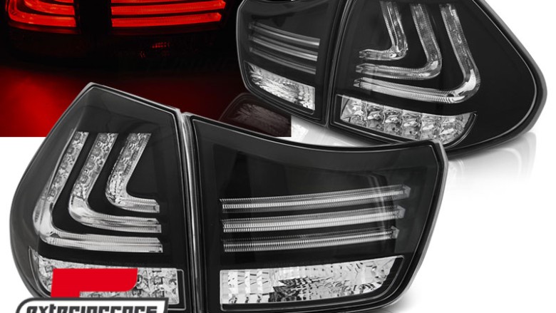 LED stražnja svjetla LightBar dizajn (crna) / Lexus RX XU30 (2003-2009), LDLE01
