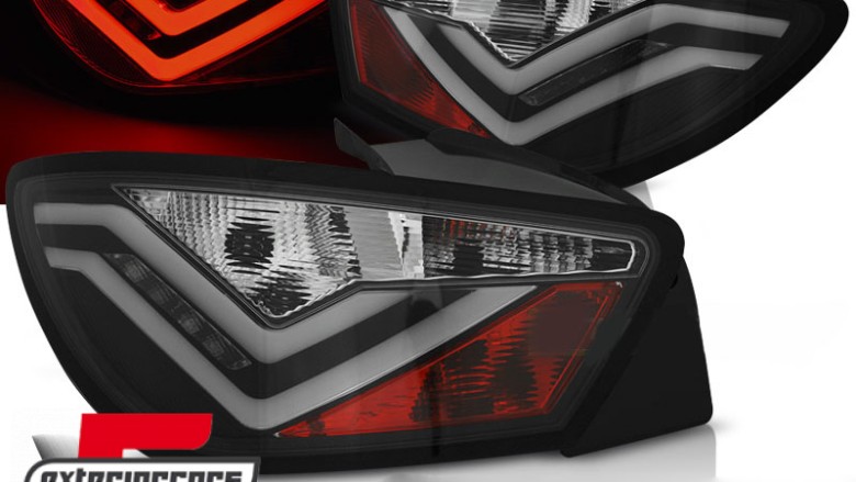 LED stražnja svjetla LightBar dizajn (crna) / Seat Ibiza 6J (2008-2012) hatchback 3V, LDSE24