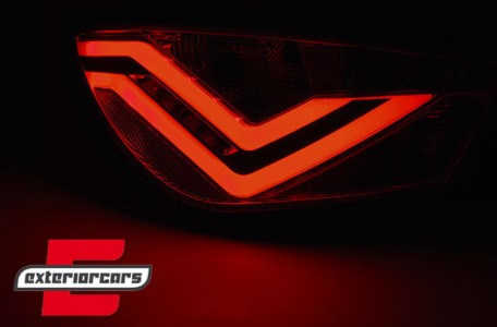 LED stražnja svjetla LightBar dizajn (crna) / Seat Ibiza 6J (2008-2012) hatchback 3V, LDSE24