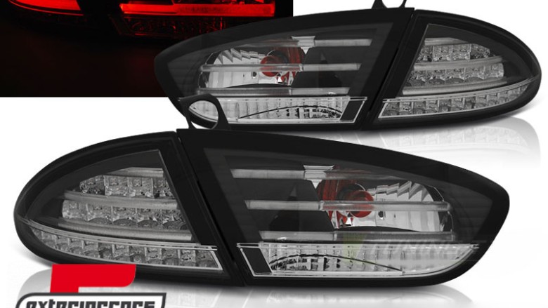 LED stražnja svjetla LightBar dizajn (crna) / Seat Leon (2009-2012), LDSE29
