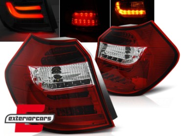 LED stražnja svjetla LightBar dizajn (crvena/kristal) / BMW serije 1 E81 E87 (2004-08.2007), LDBM82