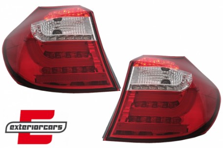 LED stražnja svjetla LightBar dizajn (crvena/kristal) / BMW serije 1 E81 E87 (2004-08.2007), LDBM82