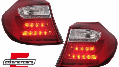 LED stražnja svjetla LightBar dizajn (crvena/kristal) / BMW serije 1 E81 E87 (2004-08.2007), LDBM82