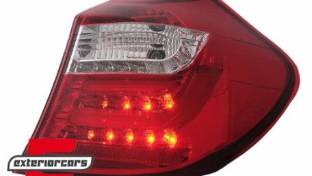 LED stražnja svjetla LightBar dizajn (crvena/kristal) / BMW serije 1 E81 E87 (2004-08.2007), LDBM82
