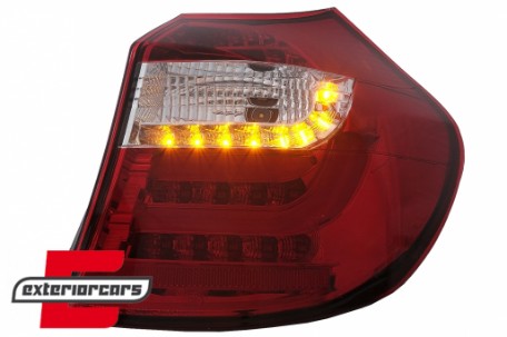 LED stražnja svjetla LightBar dizajn (crvena/kristal) / BMW serije 1 E81 E87 (2004-08.2007), LDBM82