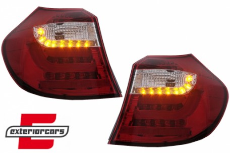 LED stražnja svjetla LightBar dizajn (crvena/kristal) / BMW serije 1 E81 E87 (2004-08.2007), LDBM82