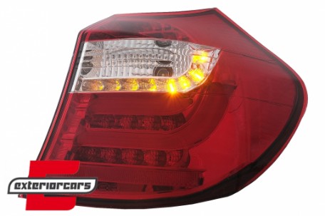 LED stražnja svjetla LightBar dizajn (crvena/kristal) / BMW serije 1 E81 E87 (2004-08.2007), LDBM82