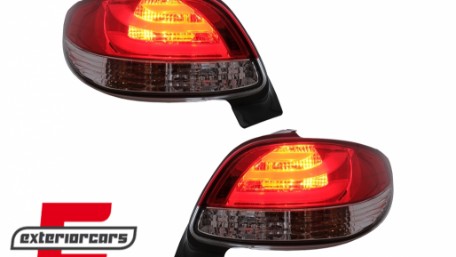 LED stražnja svjetla LightBar dizajn (crvena/kristal) / Peugeot 206 (10.1998-2009) hatchback 3V 5V, LDPE20