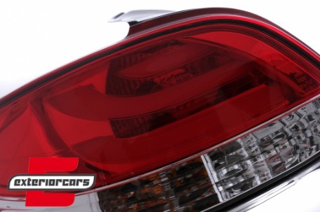 LED stražnja svjetla LightBar dizajn (crvena/kristal) / Peugeot 206 (10.1998-2009) hatchback 3V 5V, LDPE20