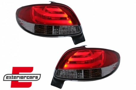 LED stražnja svjetla LightBar dizajn (crvena/kristal) / Peugeot 206 (10.1998-2009) hatchback 3V 5V, LDPE20