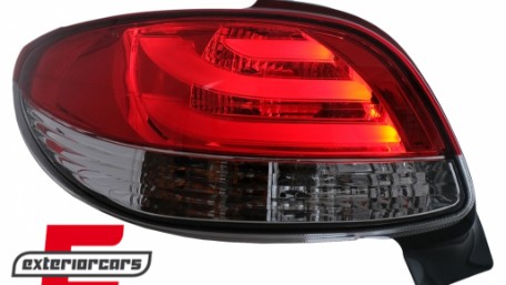 LED stražnja svjetla LightBar dizajn (crvena/kristal) / Peugeot 206 (10.1998-2009) hatchback 3V 5V, LDPE20