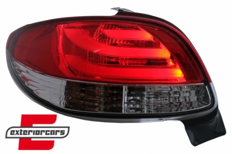 LED stražnja svjetla LightBar dizajn (crvena/kristal) / Peugeot 206 (10.1998-2009) hatchback 3V 5V, LDPE20