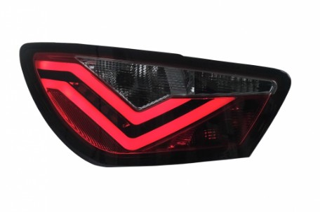 LED stražnja svjetla LightBar dizajn (crvena/kristal) / Seat Ibiza 6J (2008-2012) hatchback 3V, LDSE21