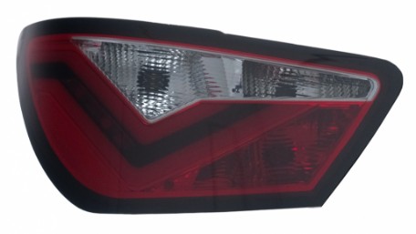LED stražnja svjetla LightBar dizajn (crvena/kristal) / Seat Ibiza 6J (2008-2012) hatchback 3V, LDSE21