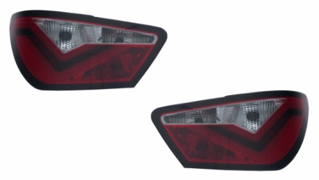 LED stražnja svjetla LightBar dizajn (crvena/kristal) / Seat Ibiza 6J (2008-2012) hatchback 3V, LDSE21