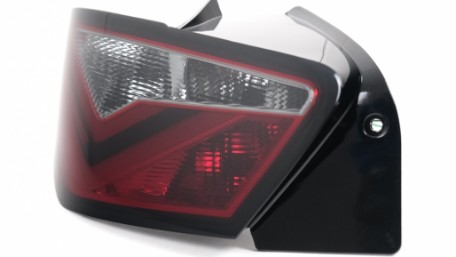 LED stražnja svjetla LightBar dizajn (crvena/kristal) / Seat Ibiza 6J (2008-2012) hatchback 3V, LDSE21
