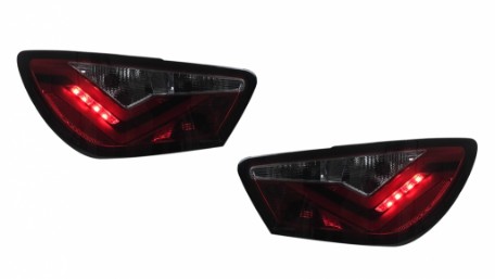 LED stražnja svjetla LightBar dizajn (crvena/kristal) / Seat Ibiza 6J (2008-2012) hatchback 3V, LDSE21