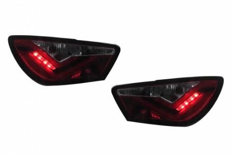 LED stražnja svjetla LightBar dizajn (crvena/kristal) / Seat Ibiza 6J (2008-2012) hatchback 3V, LDSE21