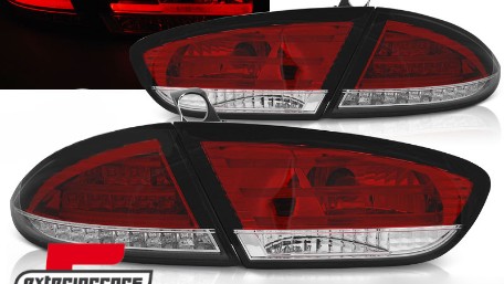 LED stražnja svjetla LightBar dizajn (crvena/kristal) / Seat Leon (2009-2012), LDSE26