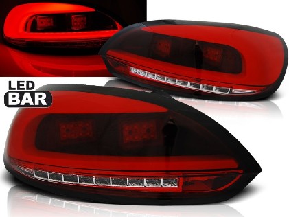 LED stražnja svjetla LightBar dizajn (crvena/kristal) / Volkswagen Scirocco III (2008-04.2014), LDVWC1