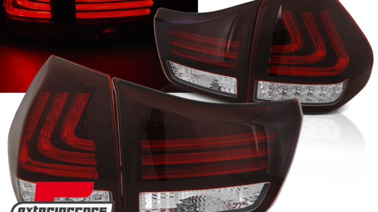 LED stražnja svjetla LightBar dizajn (crvena/kristal/crna) / Lexus RX XU30 (2003-2009), LDLE02