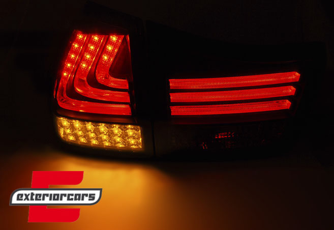 LED stražnja svjetla LightBar dizajn (crvena/kristal/crna) / Lexus RX XU30 (2003-2009), LDLE02
