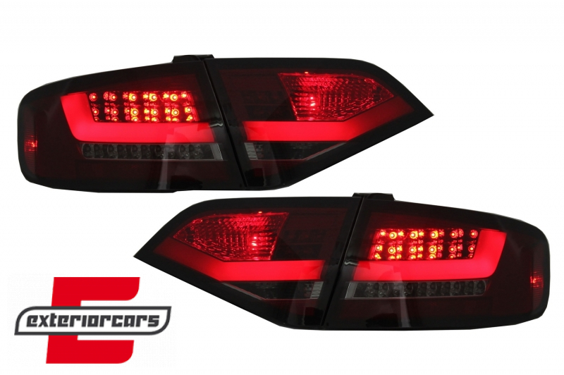 LED stražnja svjetla LightBar dizajn (crvena/smoke) / Audi A4 B8 limuzina (2008-2011), LDAU98