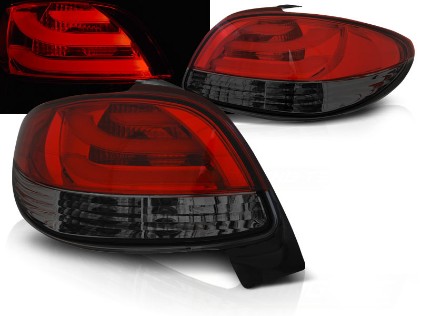 LED stražnja svjetla LightBar dizajn (crvena/smoke) / Peugeot 206 (10.1998-2009) hatchback 3V 5V, LDPE21