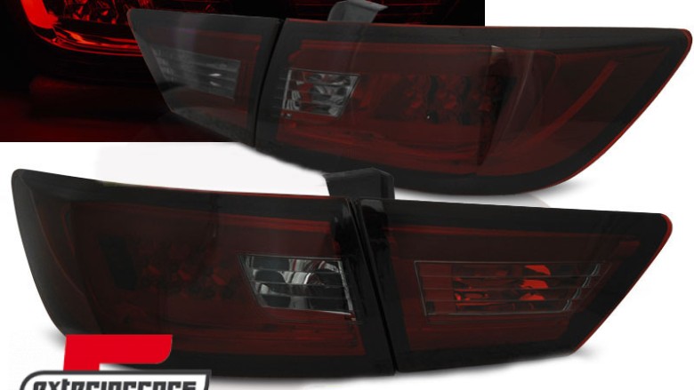LED stražnja svjetla LightBar dizajn (crvena/smoke) / Renault Clio IV (2013-2016), LDRE03