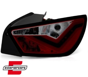 LED stražnja svjetla LightBar dizajn (crvena/smoke) / Seat Ibiza 6J (2008-2012) hatchback 3V, LDSE22