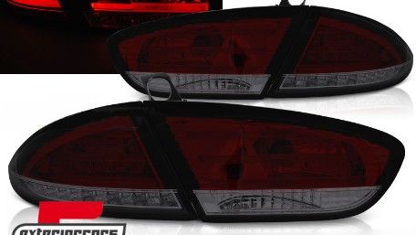 LED stražnja svjetla LightBar dizajn (crvena/smoke) / Seat Leon (2009-2012), LDSE27