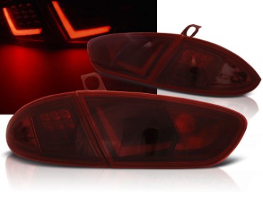 LED stražnja svjetla LightBar dizajn (crvena/smoke) / Seat Leon (2009-2012), LDSE32