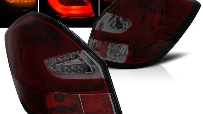 LED stražnja svjetla LightBar dizajn (crvena/smoke) / Škoda Fabia II (2007-2014) hatchback/karavan, LDSK07