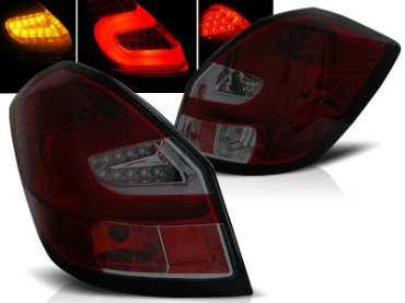 LED stražnja svjetla LightBar dizajn (crvena/smoke) / Škoda Fabia II (2007-2014) hatchback/karavan, LDSK07