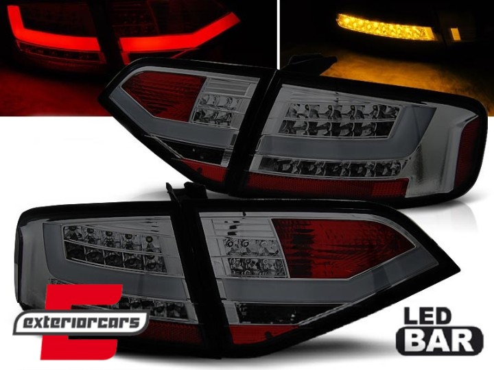 LED stražnja svjetla LightBar dizajn (smoke) / Audi A4 B8 limuzina (2008-2011), LDAU99