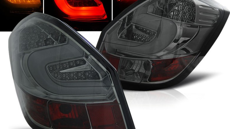 LED stražnja svjetla LightBar dizajn (smoke) / Škoda Fabia II (2007-2014) hatchback/karavan, LDSK08
