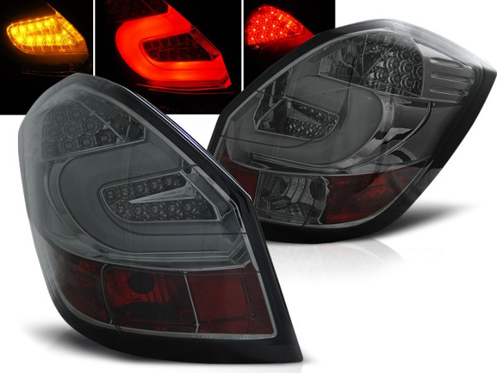LED stražnja svjetla LightBar dizajn (smoke) / Škoda Fabia II (2007-2014) hatchback/karavan, LDSK08
