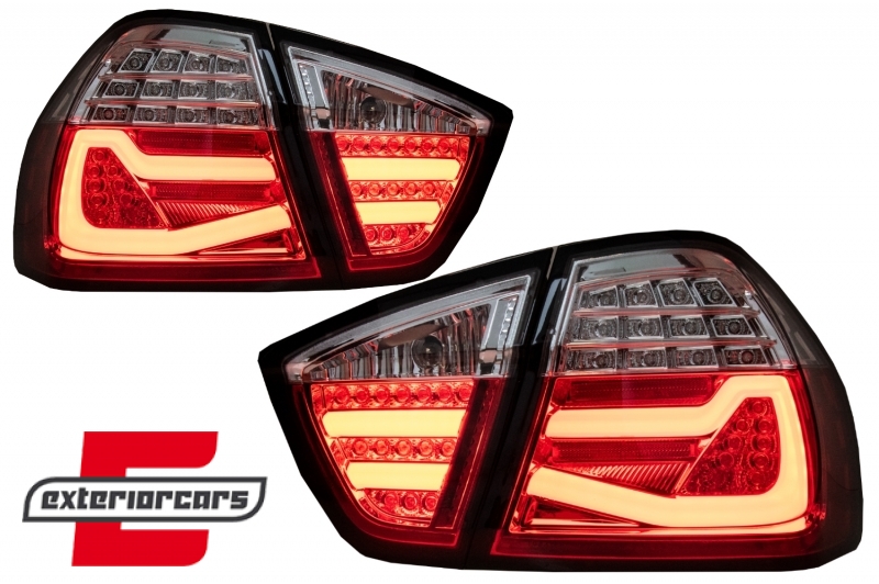 LED stražnja svjetla LightBar F30 LCI dizajn (crvena/kristal) / BMW serije 3 E90 limuzina (2005-2008), LDBMF5